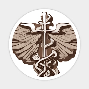 Caduceus Brown Shadow Silhouette Anime Style Collection No. 199 Magnet